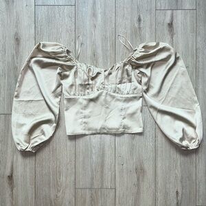 Abercrombie & Fitch Satin Crop Top